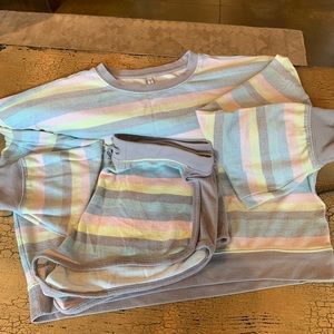 Z Supply short and sweatshirt set.